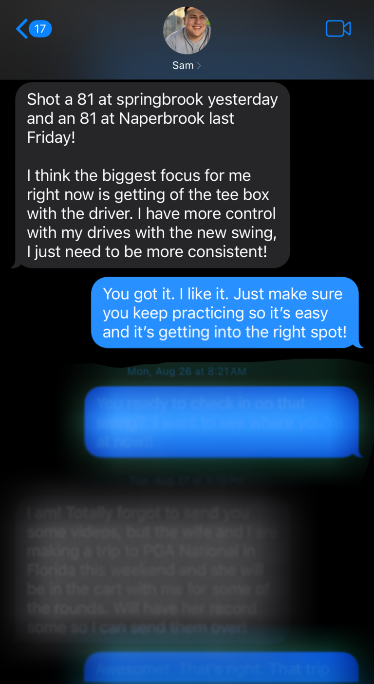 Sam text feedback